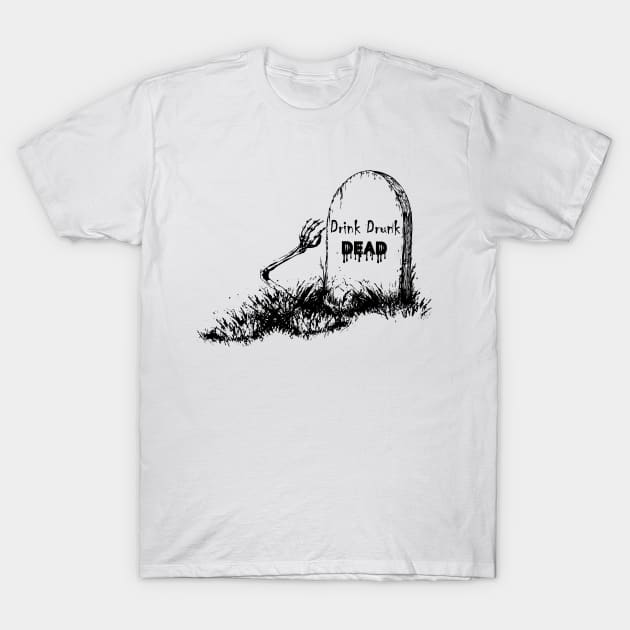 In the Graveyard T-Shirt by Drink Drunk Dead Podcast